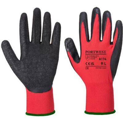 PORTWEST Flex Grip Védőkesztyű latex L méret piros-fekete PORTWEST Flex Grip Védőkesztyű latex L méret piros-fekete