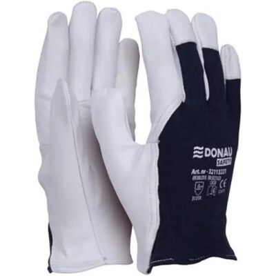 DONAU Safety Védőkesztyű kecskebőr 10/XL méret fehér-tengerészkék DONAU Safety Védőkesztyű kecskebőr 10/XL méret fehér-tengerészkék