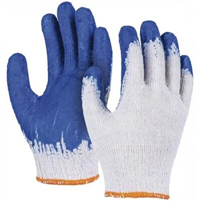 DONAU Safety Védőkesztyű pamut/latex 10/XL méret kék 10 pár DONAU Safety Védőkesztyű pamut/latex 10/XL méret kék 10 pár