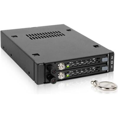 ICYDOCK MB492SKL-B - Industrial Rugged Full Metal 2 x 2.5” SATA/SAS HDD & SSD Mobile Rack for External 3.5" Drive Bay ICYDOCK MB492SKL-B - Industrial Rugged Full Metal 2 x 2.5” SATA/SAS HDD & SSD Mobile Rack for External 3.5" Drive Bay