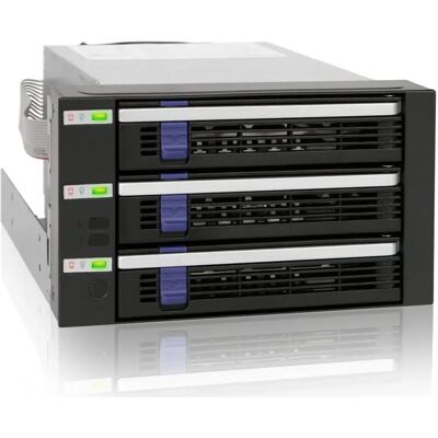 ICYDOCK MB153SP-B 3 Bay EZ-Tray 3.5" SATA Hard Drive Hot-Swap Backplane Cage in 2x External 5.25" Bay ICYDOCK MB153SP-B 3 Bay EZ-Tray 3.5" SATA Hard Drive Hot-Swap Backplane Cage in 2x External 5.25" Bay