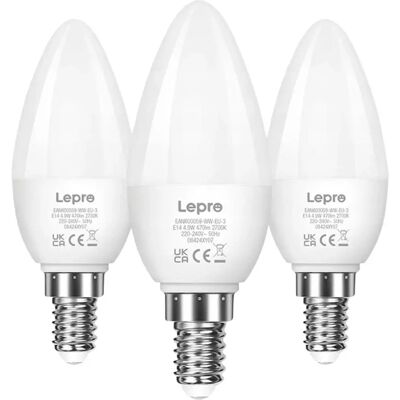 LEPRO LED izzó E14 C37 4.2W 2700K meleg fehér 3 db 600059-WW-EU-3 LEPRO LED izzó E14 C37 4.2W 2700K meleg fehér 3 db 600059-WW-EU-3