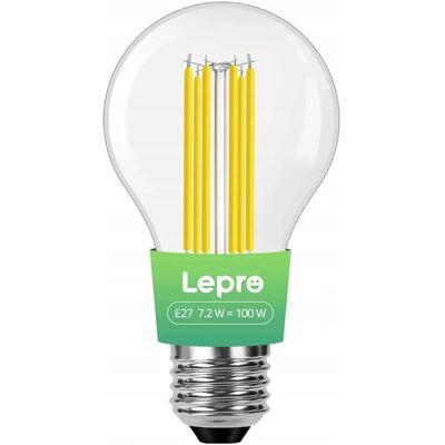 LEPRO Filament LED izzó E27 7.2W (100W) 1521lm 2700K 100094-WW-EU LEPRO Filament LED izzó E27 7.2W (100W) 1521lm 2700K 100094-WW-EU