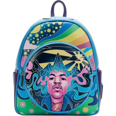 OEM Loungefly Jimi Hendrix: Psychedelic mintájú mini hátizsák OEM Loungefly Jimi Hendrix: Psychedelic mintájú mini hátizsák