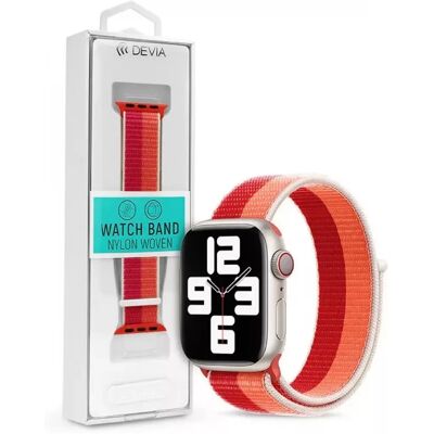 DEVIA Watch 38/40/41mm szövet sport szíj bordó/narancs DEVIA Watch 38/40/41mm szövet sport szíj bordó/narancs