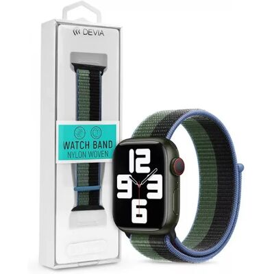 DEVIA Watch 38/40/41mm szövet sport szíj zöld/fekete DEVIA Watch 38/40/41mm szövet sport szíj zöld/fekete