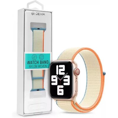 DEVIA Watch 38/40/41mm Woven Deluxe Series Sport3 szövet sport szíj krémfehér DEVIA Watch 38/40/41mm Woven Deluxe Series Sport3 szövet sport szíj krémfehér