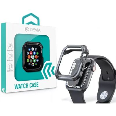 DEVIA iWatch 45 mm Sport Series Shockproof ütésálló védőtok fekete-átlátszó DEVIA iWatch 45 mm Sport Series Shockproof ütésálló védőtok fekete-átlátszó