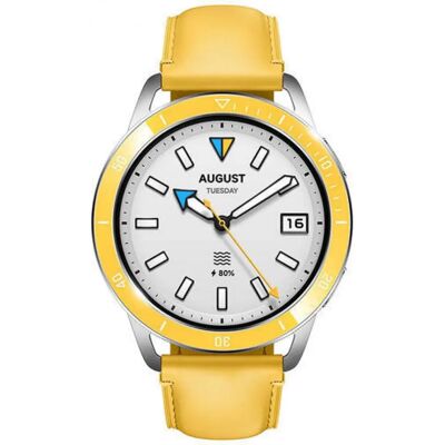 Xiaomi Watch Bőr Sárga Szíj - Okosóra Kiegészítő Xiaomi Watch Bőr Sárga Szíj - Okosóra Kiegészítő