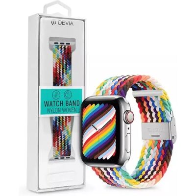 DEVIA Watch 42/44/45/49 mm Deluxe Series Sport4 fonott szövet sport szíj szivárvány DEVIA Watch 42/44/45/49 mm Deluxe Series Sport4 fonott szövet sport szíj szivárvány
