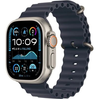 Apple Watch Ultra 2 v2 Cellular 49mm natúr titán tok - óceán szíj sötétkék Apple Watch Ultra 2 v2 Cellular 49mm natúr titán tok - óceán szíj sötétkék