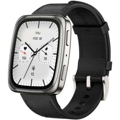 AMAZFIT Active 2 (Square) Premium NFC okosóra bőr szíj fekete AMAZFIT Active 2 (Square) Premium NFC okosóra bőr szíj fekete