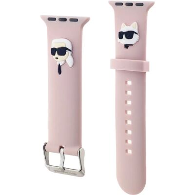 Karl Lagerfeld Rózsaszín szilikonos Apple Watch szíj - Szíj Karl Lagerfeld Rózsaszín szilikonos Apple Watch szíj - Szíj