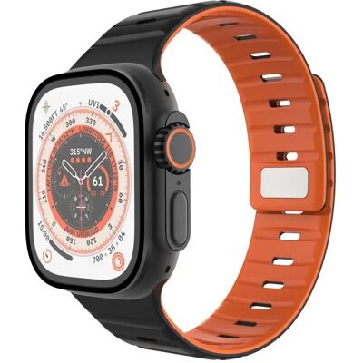 FIXED Mágneses szilikon óraszíj Apple Watch 42/44/45/46/49mm fekete FIXED Mágneses szilikon óraszíj Apple Watch 42/44/45/46/49mm fekete