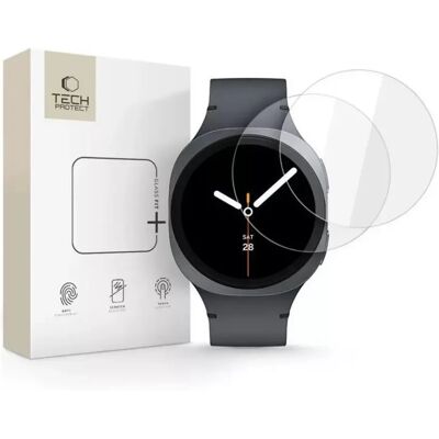 TECH-PROTECT Glass Fit+ üvegfólia Samsung Galaxy Watch 8 (44mm) 2 db/cs átlátszó TECH-PROTECT Glass Fit+ üvegfólia Samsung Galaxy Watch 8 (44mm) 2 db/cs átlátszó