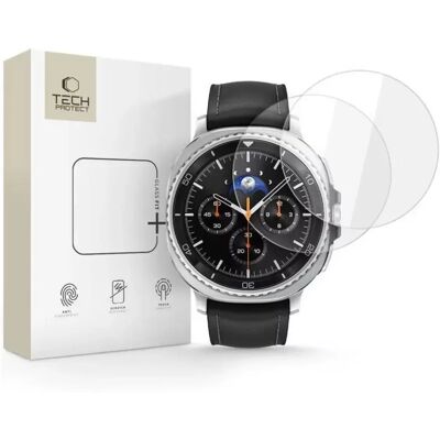 TECH-PROTECT Glass Fit+ üvegfólia Samsung Galaxy Watch 8 (46mm) 2 db/cs átlátszó TECH-PROTECT Glass Fit+ üvegfólia Samsung Galaxy Watch 8 (46mm) 2 db/cs átlátszó