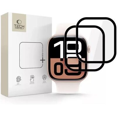 TECH-PROTECT Glass Flex+ hibrid üvegfólia Apple Watch 10 (42mm) 2 db/cs fekete TECH-PROTECT Glass Flex+ hibrid üvegfólia Apple Watch 10 (42mm) 2 db/cs fekete
