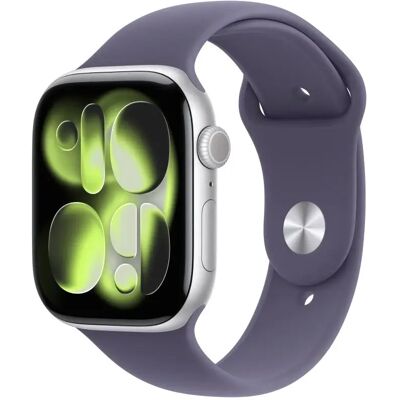 Apple Watch Series 11 GPS 46mm ezüst alumínium tok ködös lila sportszíj S/M Apple Watch Series 11 GPS 46mm ezüst alumínium tok ködös lila sportszíj S/M