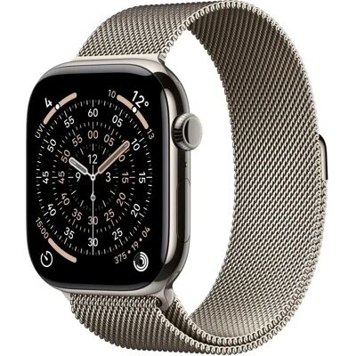 Apple Watch Series 11 GPS + Cellular 42mm natúr titán tok natúr milánói szíj Apple Watch Series 11 GPS + Cellular 42mm natúr titán tok natúr milánói szíj