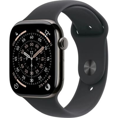 Apple Watch Series 11 GPS + Cellular 46mm palaszürke titán tok fekete sportszíj S/M Apple Watch Series 11 GPS + Cellular 46mm palaszürke titán tok fekete sportszíj S/M