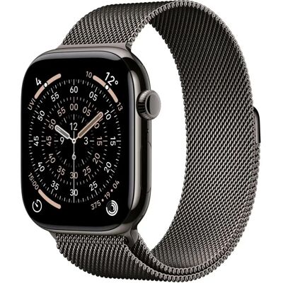 Apple Watch Series 11 GPS + Cellular 46mm palaszürke titán tok palaszürke milánói szíj S/M Apple Watch Series 11 GPS + Cellular 46mm palaszürke titán tok palaszürke milánói szíj S/M