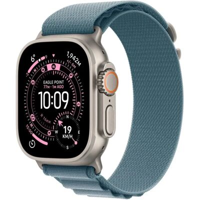 Apple Watch Ultra 3 GPS + Cellular 49mm natúr titán tok világoskék alpesi pánt M Apple Watch Ultra 3 GPS + Cellular 49mm natúr titán tok világoskék alpesi pánt M