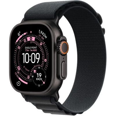 Apple Watch Ultra 3 GPS + Cellular 49mm fekete titán tok fekete alpesi pánt M Apple Watch Ultra 3 GPS + Cellular 49mm fekete titán tok fekete alpesi pánt M