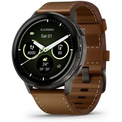 Garmin Venu 4 45mm sötétszürke fekete szilikon- és barna bőrszíjjal (ED XD) Garmin Venu 4 45mm sötétszürke fekete szilikon- és barna bőrszíjjal (ED XD)