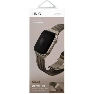 UNIQ Dante Pro Apple Watch 1/2/3/4/5/6/7/8/9/10/11/SE/SE2/SE3 (40/41/42mm) rozsdamentes acél szíj, arany SP113043 UNIQ Dante Pro Apple Watch 1/2/3/4/5/6/7/8/9/10/11/SE/SE2/SE3 (40/41/42mm) rozsdamentes acél szíj, arany SP113043