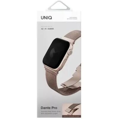 UNIQ Dante Pro Apple Watch 44/45/46/49mm rozsdamentes acél szíj, rozéarany SP113045 UNIQ Dante Pro Apple Watch 44/45/46/49mm rozsdamentes acél szíj, rozéarany SP113045