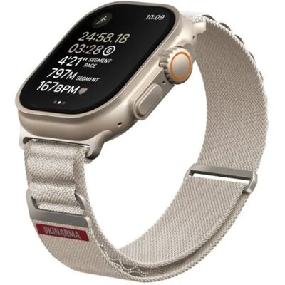 SKINARMA Kobu Apple Watch állítható szíj 49/45/44/42MM elefántcsont bézs SP113469 SKINARMA Kobu Apple Watch állítható szíj 49/45/44/42MM elefántcsont bézs SP113469