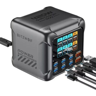 BLITZWOLF BW-S33 Hálózati töltő 420W 8 portos BLITZWOLF BW-S33 Hálózati töltő 420W 8 portos