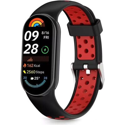 TECH-PROTECT IconBand Air bőr pótszíj Xiaomi Mi Smart Band 10 / Band 9 / Band 8 fekete-piros SP112666 TECH-PROTECT IconBand Air bőr pótszíj Xiaomi Mi Smart Band 10 / Band 9 / Band 8 fekete-piros SP112666