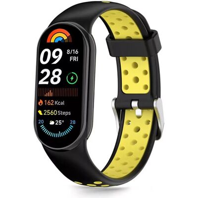 TECH-PROTECT IconBand Air bőr pótszíj Xiaomi Mi Smart Band 10 / Band 9 / Band 8 fekete-sárga SP112668 TECH-PROTECT IconBand Air bőr pótszíj Xiaomi Mi Smart Band 10 / Band 9 / Band 8 fekete-sárga SP112668