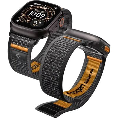SPIGEN Athlex Air 2 szövet szíj Apple Watch Ultra 3/2/1/SE/11/10/9/8 44/45/46/49mm fekete-narancs SP115597 SPIGEN Athlex Air 2 szövet szíj Apple Watch Ultra 3/2/1/SE/11/10/9/8 44/45/46/49mm fekete-narancs SP115597