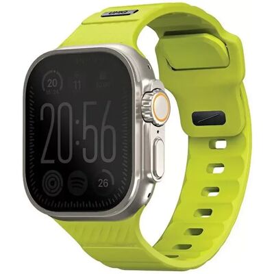 UNIQ Stride Apple Watch 44/45/46/49mm gumis szilikon szíj lime zöld UNIQ Stride Apple Watch 44/45/46/49mm gumis szilikon szíj lime zöld