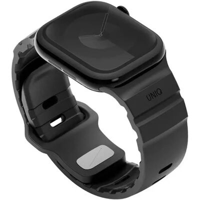 UNIQ Alton Apple Watch 44/45/46/49mm gumis szilikon szíj fekete UNIQ Alton Apple Watch 44/45/46/49mm gumis szilikon szíj fekete