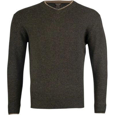 JACK PYKE Ashcombe V nyakú gyapjú pulóver sötét olívazöld XL JACK PYKE Ashcombe V nyakú gyapjú pulóver sötét olívazöld XL