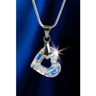 ART CRYSTELLA Szív formájú fehér színjátszós nyaklánc Swarovski kristállyal 17mm ART CRYSTELLA Szív formájú fehér színjátszós nyaklánc Swarovski kristállyal 17mm
