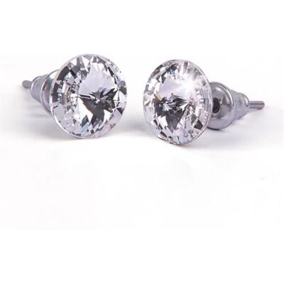 ART CRYSTELLA Fülbevaló SWAROVSKI kristállyal fehér színű csúcsos 8mm ART CRYSTELLA Fülbevaló SWAROVSKI kristállyal fehér színű csúcsos 8mm