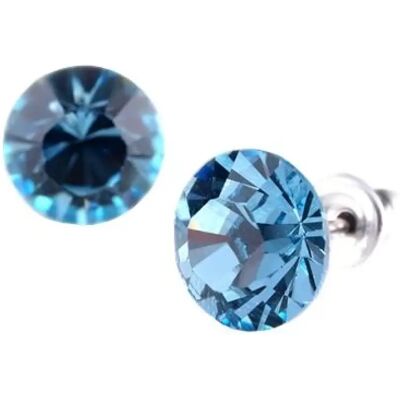 ART CRYSTELLA Fülbevaló SWAROVSKI kristállyal aquakék színű 8mm ART CRYSTELLA Fülbevaló SWAROVSKI kristállyal aquakék színű 8mm