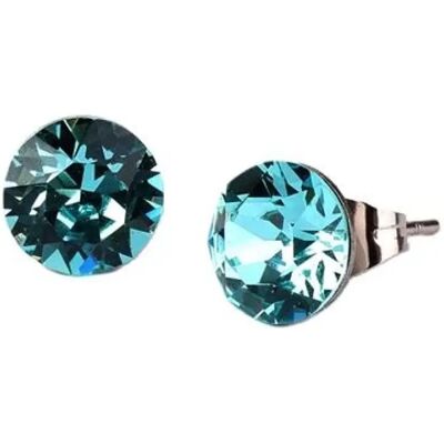 ART CRYSTELLA Fülbevaló SWAROVSKI kristállyal light türkiz színű 8mm ART CRYSTELLA Fülbevaló SWAROVSKI kristállyal light türkiz színű 8mm