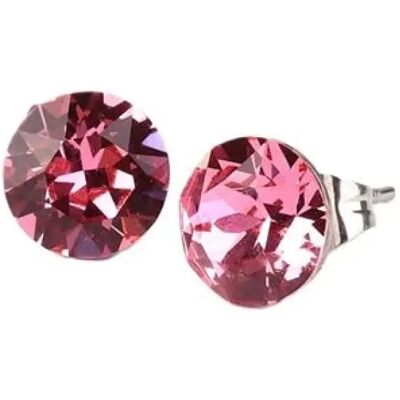 ART CRYSTELLA Fülbevaló SWAROVSKI kristállyal rózsaszín színű 8mm ART CRYSTELLA Fülbevaló SWAROVSKI kristállyal rózsaszín színű 8mm