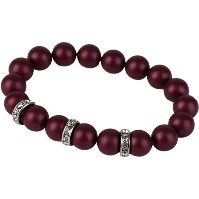ART CRYSTELLA Ametiszt lila karkötő Swarovski gyöngyből fehér rondella kristállyal 10 mm ART CRYSTELLA Ametiszt lila karkötő Swarovski gyöngyből fehér rondella kristállyal 10 mm