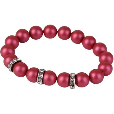 ART CRYSTELLA Karkötő fénylő eper SWAROVSKI gyöngyből fehér rondella kristállyal 10mm ART CRYSTELLA Karkötő fénylő eper SWAROVSKI gyöngyből fehér rondella kristállyal 10mm