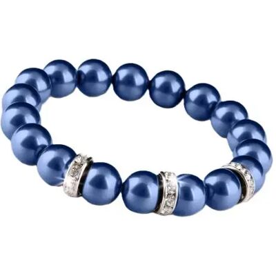 ART CRYSTELLA Karkötő sötétkék SWAROVSKI gyöngyből fehér rondella kristállyal 10mm ART CRYSTELLA Karkötő sötétkék SWAROVSKI gyöngyből fehér rondella kristállyal 10mm