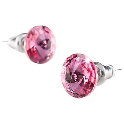 ART CRYSTELLA Fülbevaló rózsaszín SWAROVSKI kristállyal csúcsos 8mm ART CRYSTELLA Fülbevaló rózsaszín SWAROVSKI kristállyal csúcsos 8mm