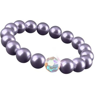 ART CRYSTELLA Karkötő halványlila SWAROVSKI gyöngyből színjátszós fehér kristállyal 10mm M RSWK0078 ART CRYSTELLA Karkötő halványlila SWAROVSKI gyöngyből színjátszós fehér kristállyal 10mm M RSWK0078