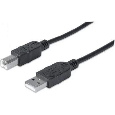 Manhattan USB 2.0 A B Kábel - 1,8 m - Fekete Manhattan USB 2.0 A B Kábel - 1,8 m - Fekete