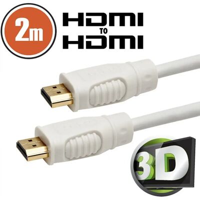 DELIGHT HDMI Összekötő Fehér 2m 20422 DELIGHT HDMI Összekötő Fehér 2m 20422